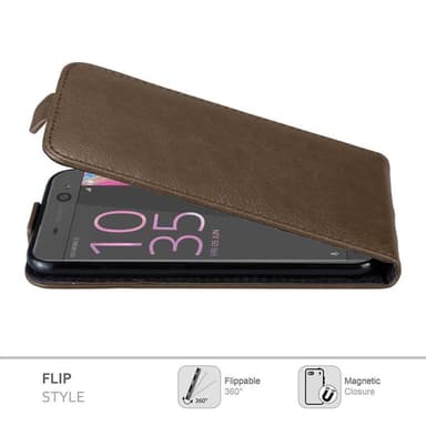 Sony Xperia XA Suojakuori Lompakkokotelo (Ruskea)