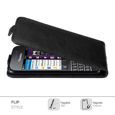 Blackberry Q10 Suojakuori Lompakkokotelo (Musta)