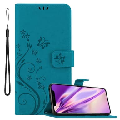iPhone 11 PRO MAX Suojakuori Lompakkokotelo (Sininen)