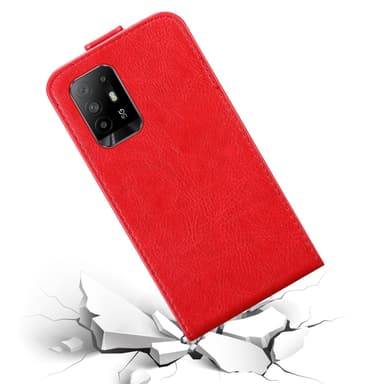 Oppo A94 5G Suojakuori Lompakkokotelo (Punainen)