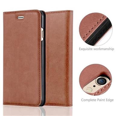 iPhone 6 / 6S Suojakuori Lompakkokotelo (Ruskea)