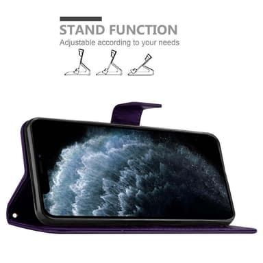 iPhone 11 PRO MAX Suojakuori Lompakkokotelo (Violetti)