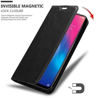 Vivo Y85 Suojakuori Lompakkokotelo (Musta)