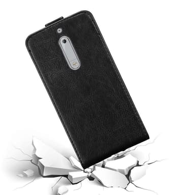 Nokia 5 2017 Suojakuori Lompakkokotelo (Musta)
