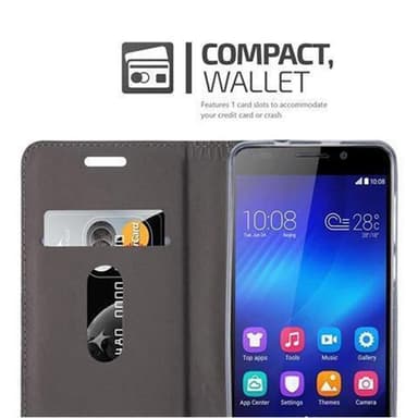 Honor 6 Suojakuori Lompakkokotelo (harmaa)