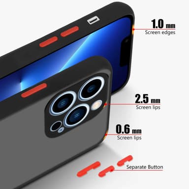 iPhone 13 PRO Suojakuori Kotelo (Musta)
