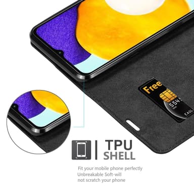 Samsung Galaxy A13 5G Suojakuori Lompakkokotelo (Musta)