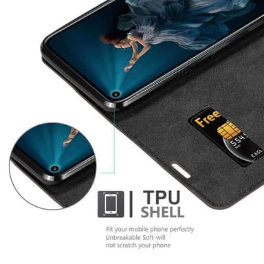 Honor 20 PRO Suojakuori Lompakkokotelo (Ruskea)
