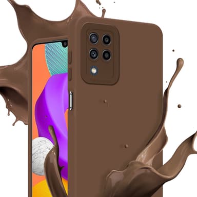 Samsung Galaxy M22 / M32 4G Suojakuori Kotelo (Ruskea)