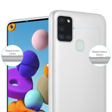 Samsung Galaxy A21s Suojakuori Kotelo (Hopea)