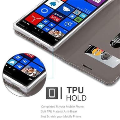 Nokia Lumia 830 Suojakuori Lompakkokotelo (harmaa)