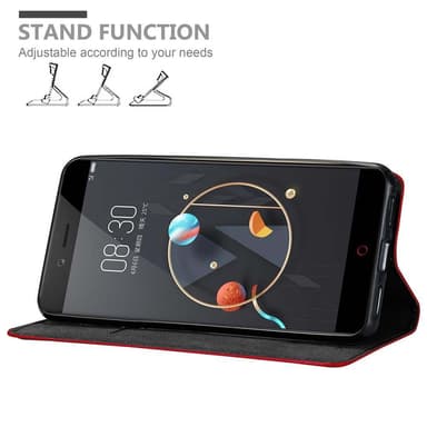 ZTE Nubia Z17 MINI Suojakuori Lompakkokotelo (Punainen)