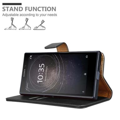 Sony Xperia L2 Suojakuori Lompakkokotelo (Musta)