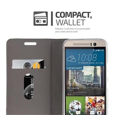 HTC ONE M9 Suojakuori Lompakkokotelo (harmaa)