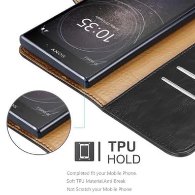 Sony Xperia L2 Suojakuori Lompakkokotelo (Musta)