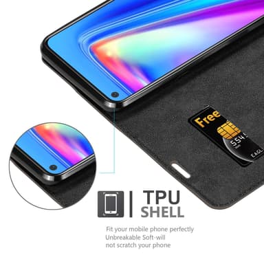 Realme 7 4G Suojakuori Lompakkokotelo (Ruskea)