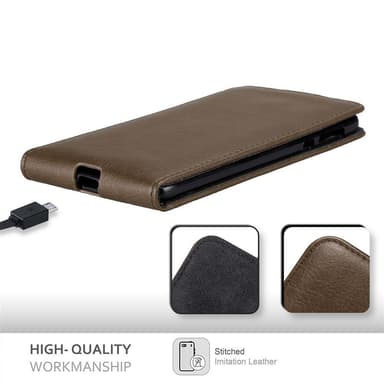 Motorola MOTO Z Suojakuori Lompakkokotelo (Ruskea)
