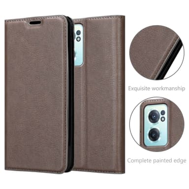 OnePlus Nord CE 2 5G Suojakuori Lompakkokotelo (Ruskea)
