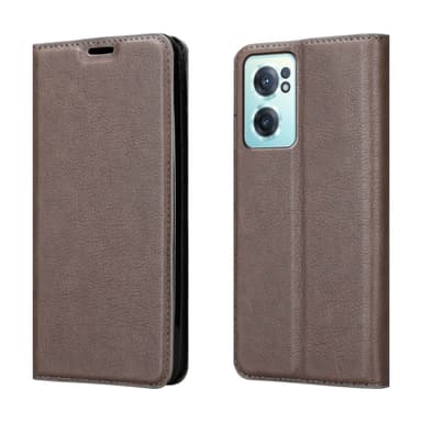 OnePlus Nord CE 2 5G Suojakuori Lompakkokotelo (Ruskea)
