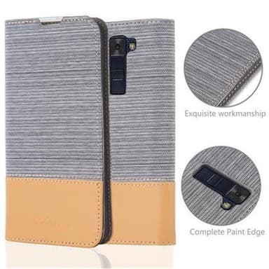 LG K8 2016 Suojakuori Lompakkokotelo (harmaa)