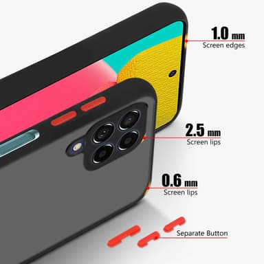 Samsung Galaxy M53 5G Suojakuori Kotelo (Musta)