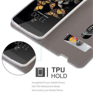 LG K8 2016 Suojakuori Lompakkokotelo (harmaa)