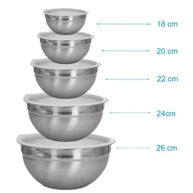 Salaattikulhot kulhot Kulho kannella 5 kpl setti