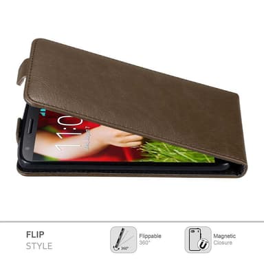 LG G2 Suojakuori Lompakkokotelo (Ruskea)