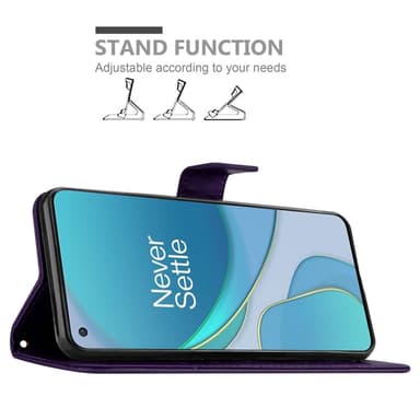 OnePlus 8T Suojakuori Lompakkokotelo (Violetti)
