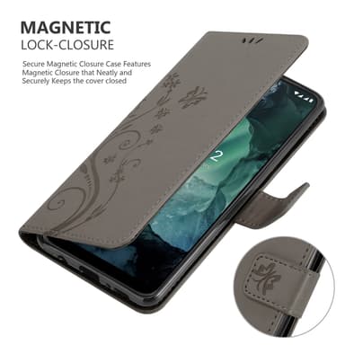 Nokia G11 / G21 Suojakuori Lompakkokotelo (harmaa)