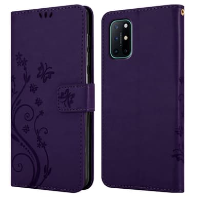 OnePlus 8T Suojakuori Lompakkokotelo (Violetti)