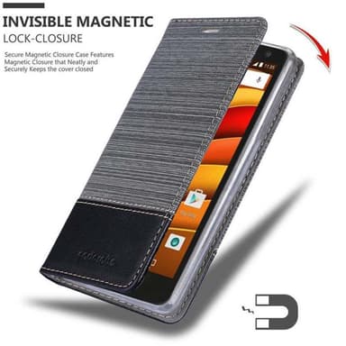Motorola MOTO X3 Suojakuori Lompakkokotelo (harmaa)