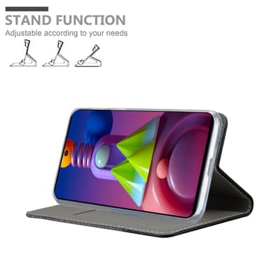 Samsung Galaxy M51 Suojakuori Lompakkokotelo (harmaa)
