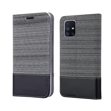 Samsung Galaxy M51 Suojakuori Lompakkokotelo (harmaa)