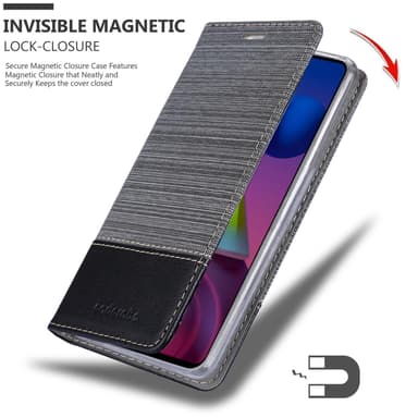 Samsung Galaxy M51 Suojakuori Lompakkokotelo (harmaa)