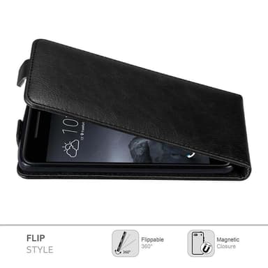 HTC ONE A9 Suojakuori Lompakkokotelo (Musta)
