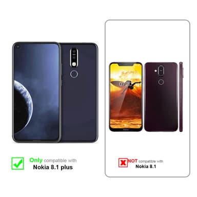 Nokia 8.1 PLUS Suojakuori Universaali (Musta)
