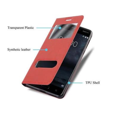 Lompakkokotelo Nokia 5 2017 Case (Punainen)
