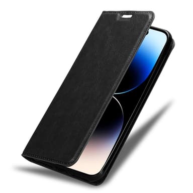 iPhone 14 PRO MAX Suojakuori Lompakkokotelo (Musta)