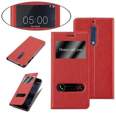 Lompakkokotelo Nokia 5 2017 Case (Punainen)