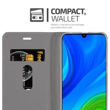 Huawei P SMART 2020 Suojakuori Lompakkokotelo (harmaa)