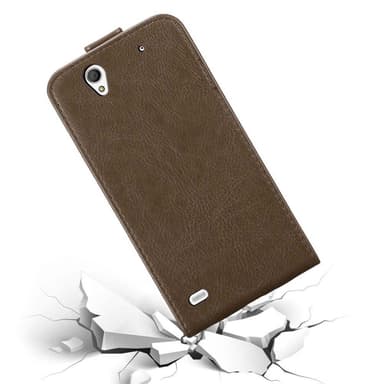 Sony Xperia C4 Suojakuori Lompakkokotelo (Ruskea)