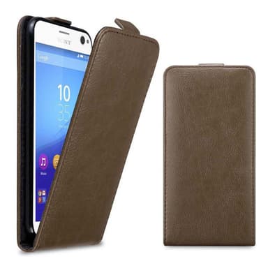 Sony Xperia C4 Suojakuori Lompakkokotelo (Ruskea)