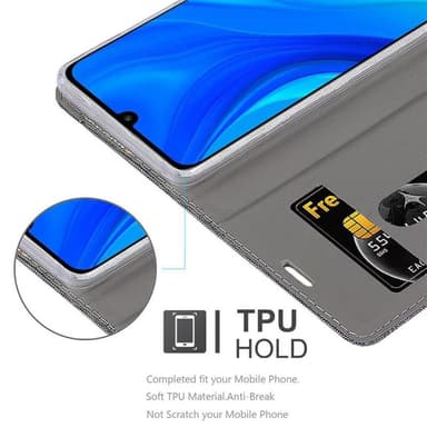 Huawei P SMART 2020 Suojakuori Lompakkokotelo (harmaa)