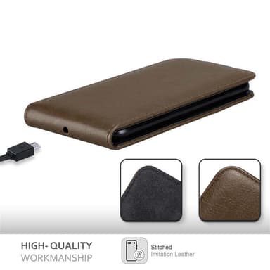 Sony Xperia C4 Suojakuori Lompakkokotelo (Ruskea)