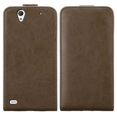 Sony Xperia C4 Suojakuori Lompakkokotelo (Ruskea)