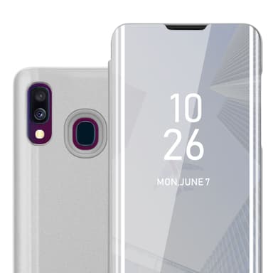 Suojakuori Samsung Galaxy A40 Lompakkokotelo (Hopea)