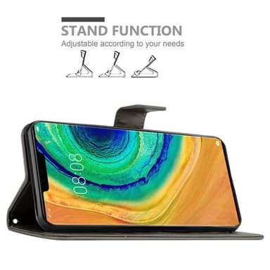 Huawei MATE 30 PRO Suojakuori Lompakkokotelo (harmaa)
