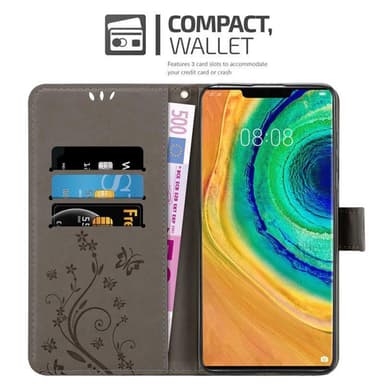 Huawei MATE 30 PRO Suojakuori Lompakkokotelo (harmaa)