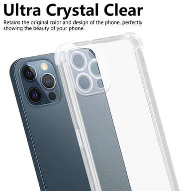iPhone 12 PRO Suojakuori Kotelo (Läpinäkyvä)